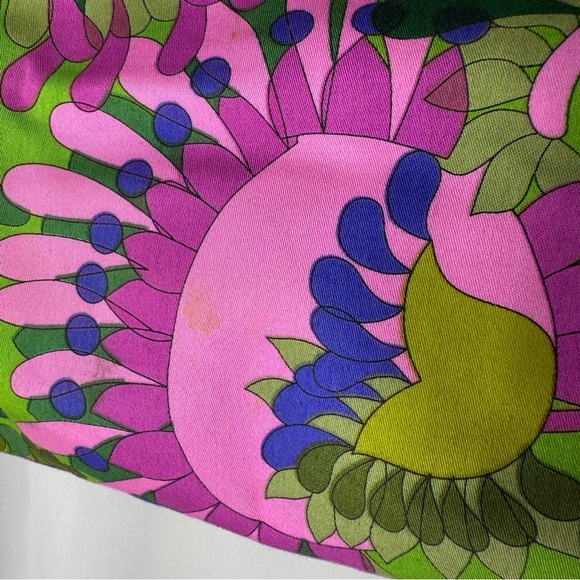 Rare Kate Spade Icon Green Floral Print Zip-Top Tote Bag Canvas Leather Handles - Picture 14 of 15